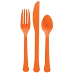 Orange Cutlery 200 Piece Set Assorted