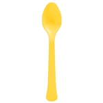 Yellow Sunshine Heavy Weight Spoons - 20 Count