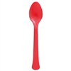 Red Heavy Weight Spoons - 20 Count