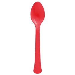 Red Heavy Weight Spoons - 20 Count