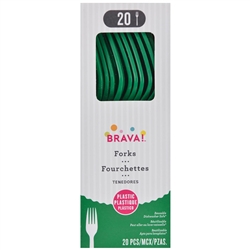 Green Heavy Weight Forks - 20 Count