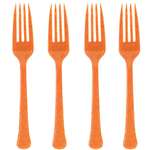 Orange Heavy Weight Forks - 20 Count