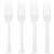 White Heavy Weight Forks - 20 Count