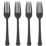 Black Heavy Weight Forks - 20 Count