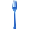 Royal Blue Heavy Weight Forks - 20 Count