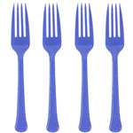 Royal Blue Heavy Weight Plastic Forks - 50 Count