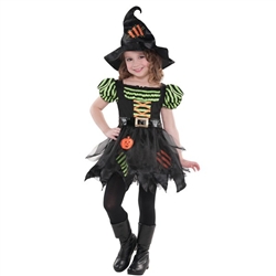 Pumpkin Patch Witch Med(8-10) Girls Cost