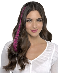 Pink Leopard Pattern Clip In Hair