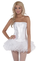 White Corset Dress w/ White Too-Too Small Adult