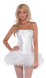 White Corset Dress w/ White Too-Too Med/Lrg Adult