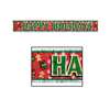 Happy Holidays Metallic Fringed Banner