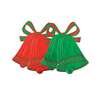 Foil Christmas Bell Cutouts Red and Green