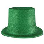 Green Glittered Top Hat