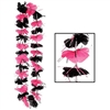 Pink And Black Party Lei