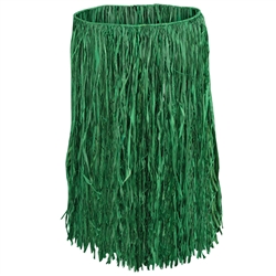 RAFFIA HULA SKIRT - ADULT SIZE - GREEN