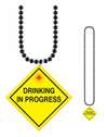 "Drinking In Progress" Flashing Necklace 