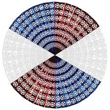 RED WHITE BLUE 48" JUMBO STAR DISPLAY FAN