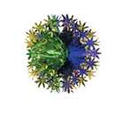 GOLD  GREEN  AND PURPLE STARBALL