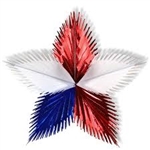 RED WHITE BLUE LEAF STARBURST