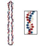 Red, White and Blue Twisted Party Beads