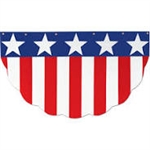 PATRIOTIC VELVET BUNTING 21"X36"