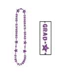 CONGRATS GRAD PURPLE BEADS