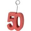 "50" Glittered Photo/Balloon Holder