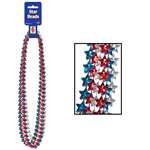 Red, Silver, and Blue Star Beads