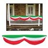 RED, WHITE & GREEN FABRIC BUNTING
