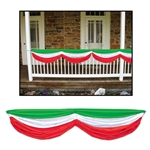 RED, WHITE & GREEN FABRIC BUNTING