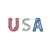 USA Glittered Letter Banner