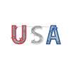 USA Glittered Letter Banner