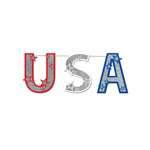 USA Glittered Letter Banner