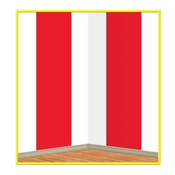 Red and White Striped Backdrop