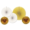 Gold Paper and Foil Decorative Fans