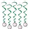 Baseball Whirls Hanging Decorations 12 Count