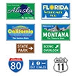 Travel America Road Sign Cutouts 8Â½ Inches X 16Â½ Inches