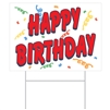 Happy Birthday Plastic Yard Sign