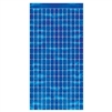 Metallic Square Curtain - Blue