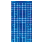 Metallic Square Curtain - Blue