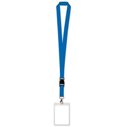 Blue Lanyard with Card Holder