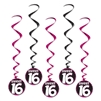 Sweet 16 Party Swirl Decorations
