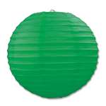 Green Paper Lanterns 3 Pack 9.5 Inches