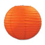 Orange Paper Lanterns 3 Pack 9.5 Inches