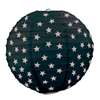 Black with Silver Stars Printed Paper Lanterns