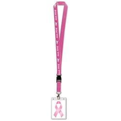 Pink Ribbon Lanyard