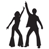 Disco Dancers Silhouettes