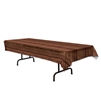 Wood Print Plastic Table Cover