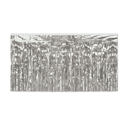 Silver Metallic Foil Table Skirting