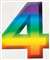 4  3-D NUMBER - MULTI-COLORED